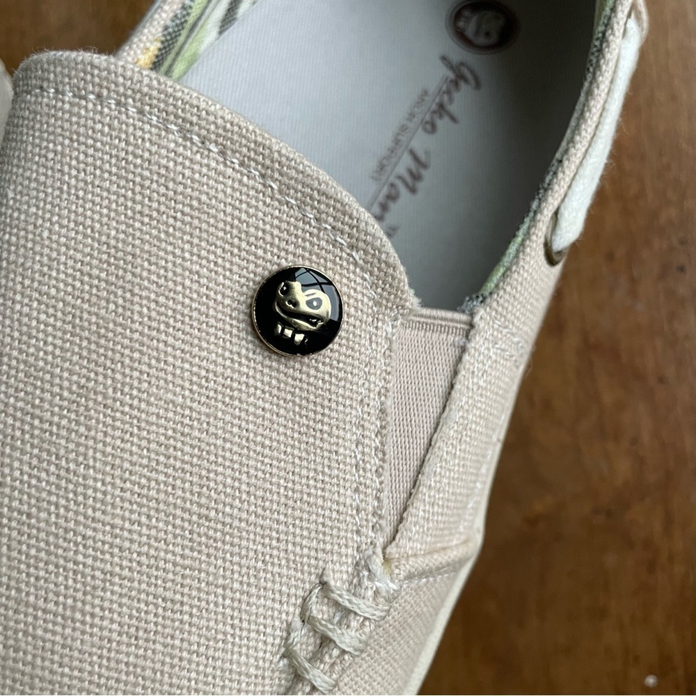 Gecko Man Women’s Canvas Loafer Comfort Shoes in Beige size 7.5 - Picture 13 of 14